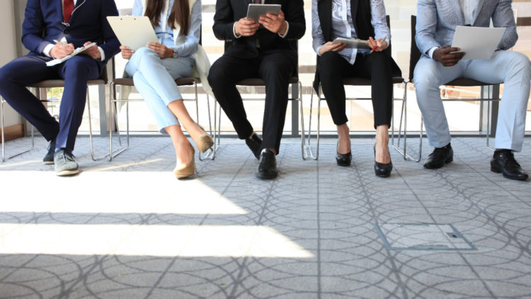 People waiting for an interview