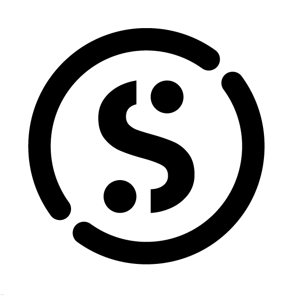 Simple Works logo in black and white, two concentric circles with an 'S' in the middle